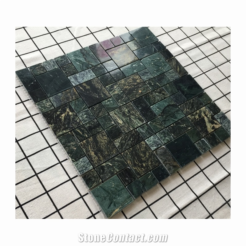 Green Marble Mosaic For Swimming Pool Tiles