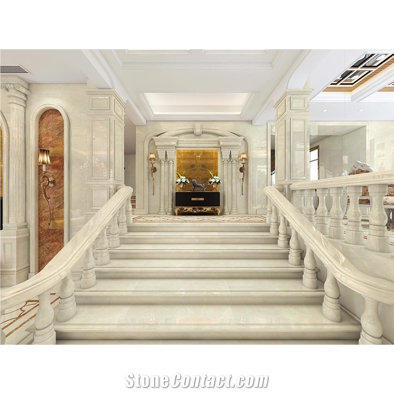 Marble Stair Tread Interior Villa Decoration Marble Step