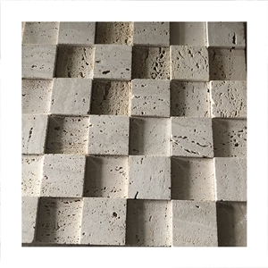 Natural Split Stone Travertine Marble Mosaic Wall Tile