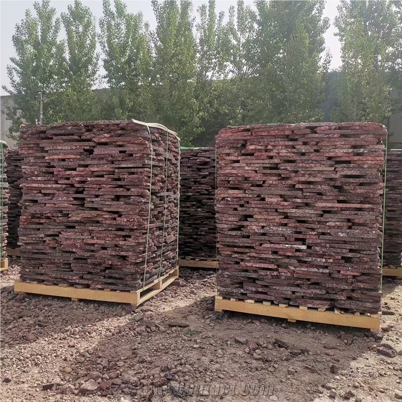Random Size Natural Raw Industry Red Basalt Stone