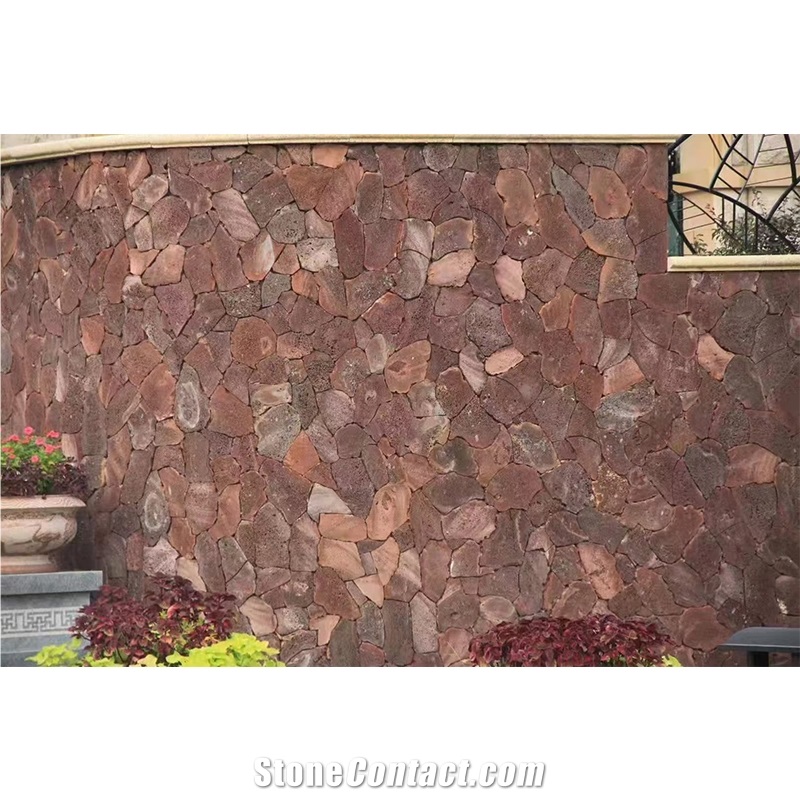 Red Basalt Stone Price Lava Stone Wall Cladding