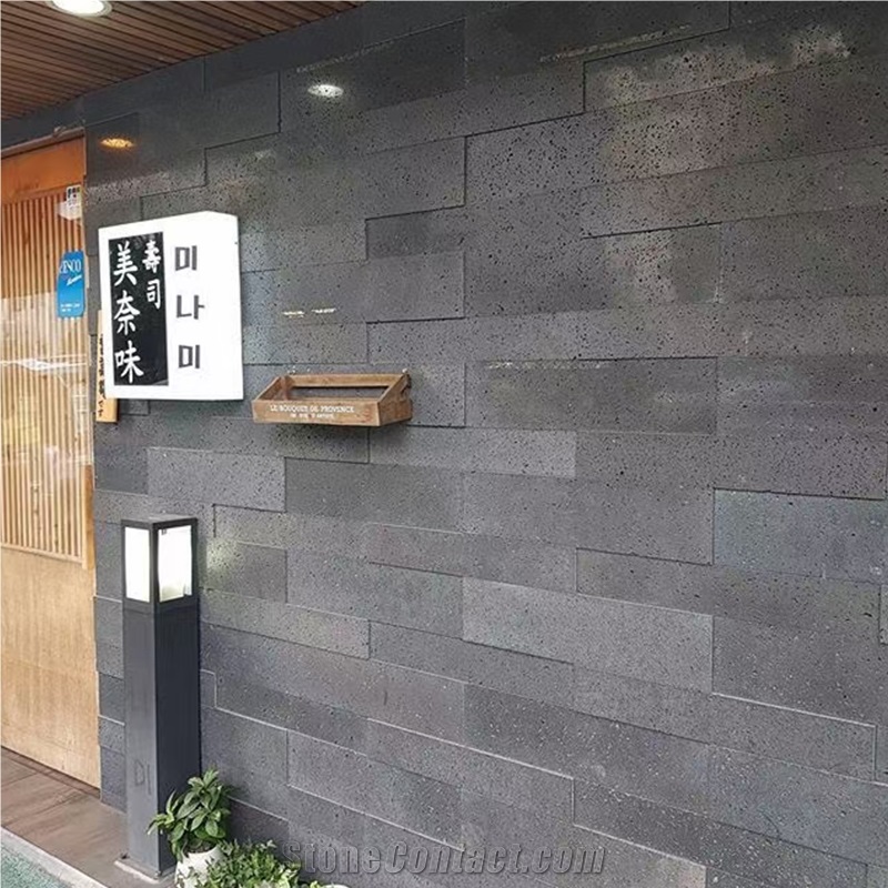 Wall Panel Volcanic Tile Slab Lava Stone For Facade