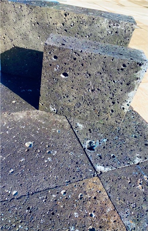 Hole Lava Stone Surface Basalt Stone Tiles