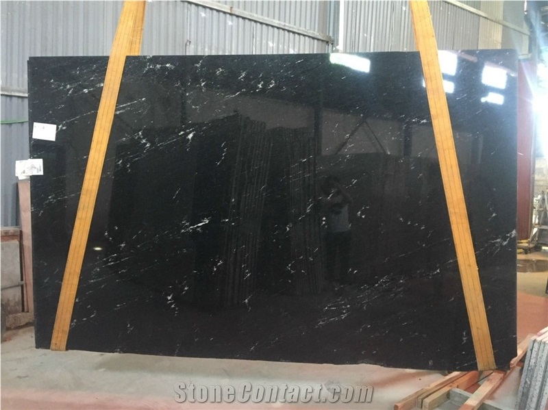 White Wave Black Marble From Vietnam