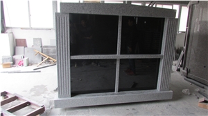 4 Niche Burial Chamber Personal Black Granite Columbarium