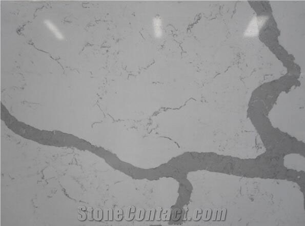 Carrara White Artificial Marble Non-Porous Surface
