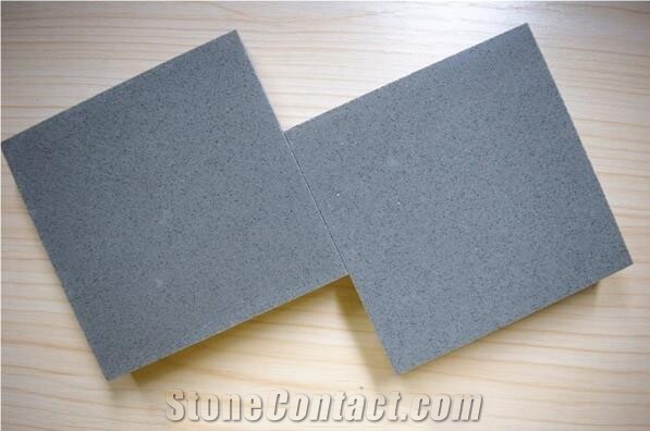 China Grey Engineered Corian Stone Slab Resistant To Stains