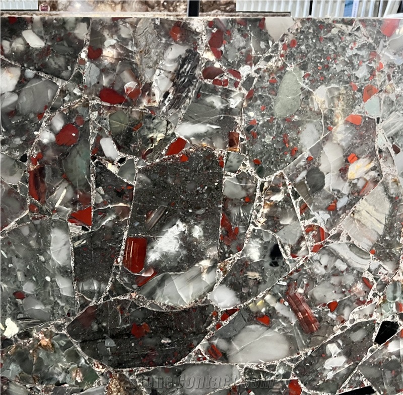 A Little Red Luxury Quartzite Slabs