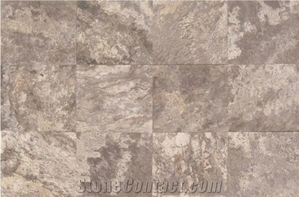 Camila Travertine Slabs Grey Travertine Peru Floor Tiles