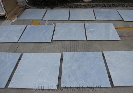 Crystal Sky Blue Onyx Slabs Good Quality Azul Onyx Tiles