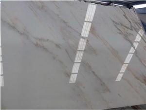 Nice Golden Thread Jade White Marble Tile