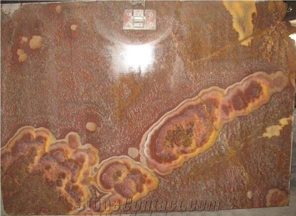 Onyx Slabs Red Exotic, Red Onyx Mexico Tiles & Slabs 1203