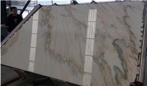 Popular Golden Thread Jade White Marble China White Marble