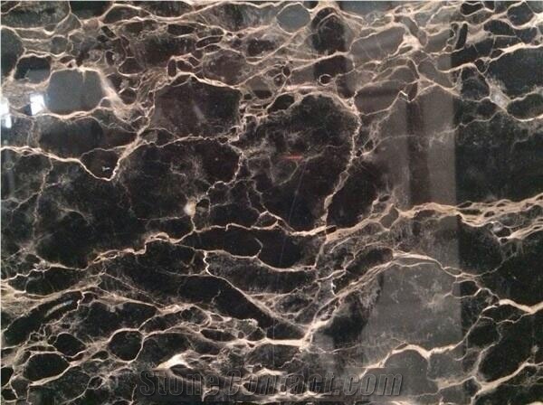 Portoro Gold Marble Flooring Slabs, China Black Marble