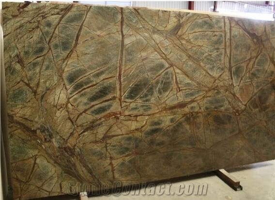 Rain Forest Green Marble Slabs, Green Indian Marble  Slabs