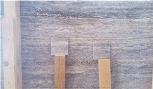 Silver Travertine Vein Cut, Grey Travertine Tiles & Slabs