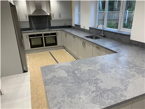 Prefab Quartz Kitchen Countertops Artificial Stone Worktops