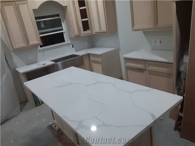 Quartz Kitchen Desk Bench Tops Artificial Stone Island Tops
