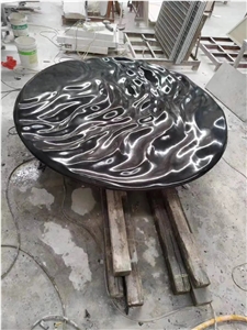 3D Marble Wall Decor Panel Black Marquina CNC Wall Panel