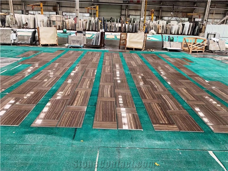 Brown Marble Kitchen Floor Tile Obama Wood Marble Cross Cut Tile