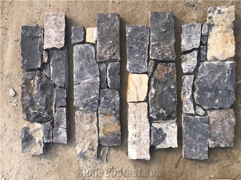Cement Brick Quartzite Stacked Stone Culture Wall Cladding