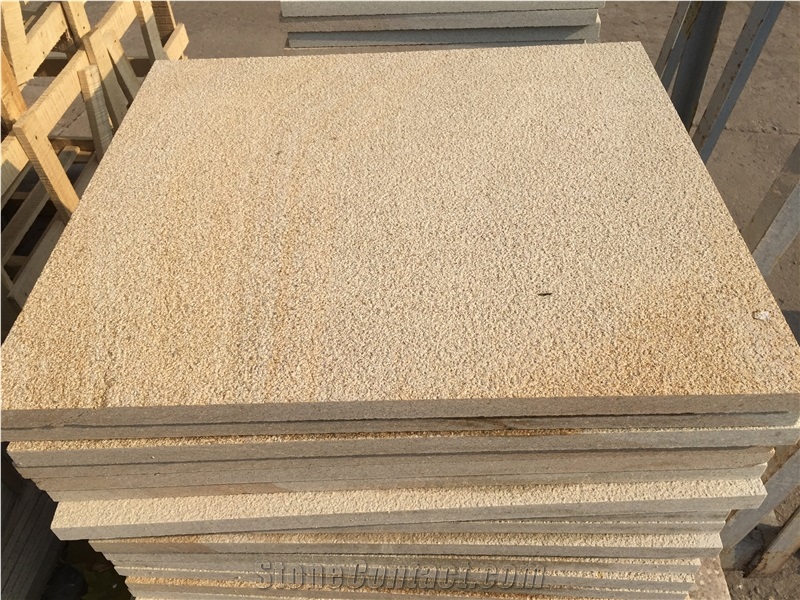 Chinese Granite Floor Tile Baipo Yellow Stone French Pattern
