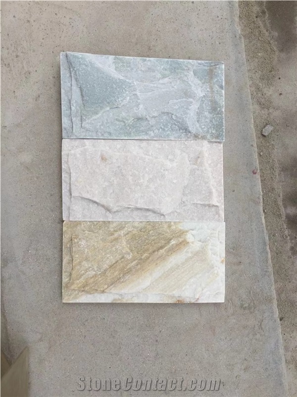 Cleft Stone Exterior Wall Tile Split Face Quartzite Cladding