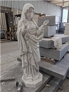 Marble Angel Jesus Statue Stone Memorial Religious Sculpture