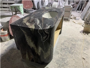 Marble Bathroom Countertop French Purple Prefab Vanity Top