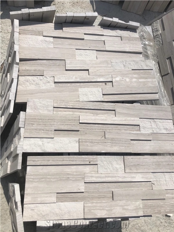 Marble Ledge Stone Panel Wooden Stone Stacked Wall Cladding