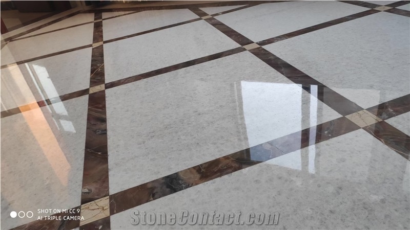 Marble Square Floor Medallion Stone Waterjet Carpet Pattern