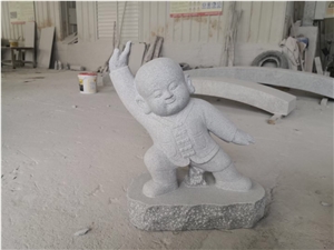 Stone Budha Outdoor Sculpture Granite Kongfu Budha Statue
