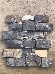 Stone Corner Wall Cladding Veneer Grey Quartzite Ledger Tile
