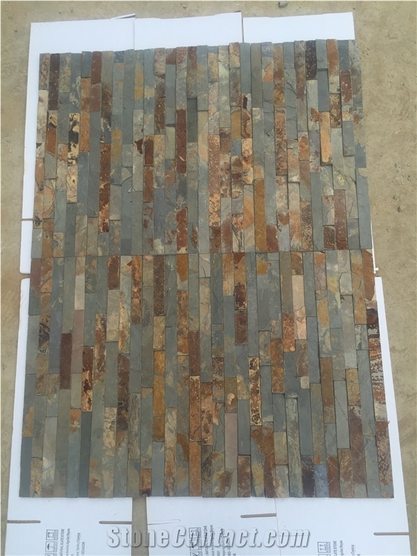 Stone Feature Wall Cladding Panel Rusty Slate Culture Stone