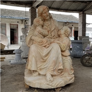 Customized Life Size Natural Marble Jesus Sculpture For Sale
