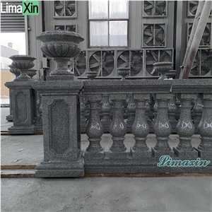 Customized Natural Grey Granite Garden Decor Balustrades