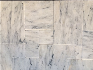 Bianco Dolce Marble Chiseled Edge Tumbled Versailles Pattern