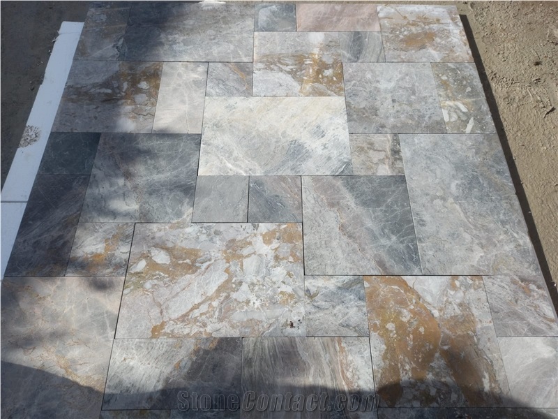 Stream Grey Dolomite French Pattern Floor Tiles