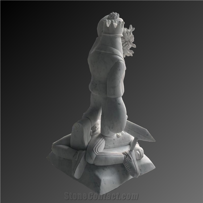 Cartoon Perseus And Medusa Head Statue