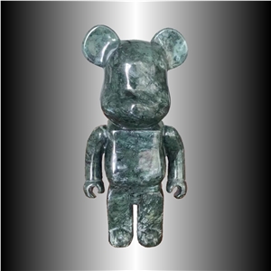 Gloomy Bear In Indian Green Marble