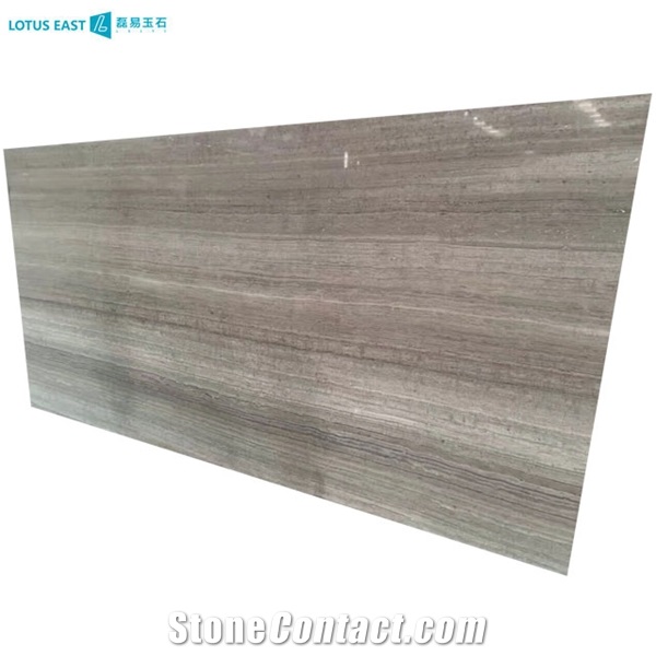 China Grey Oak Grey Wood Grain Marble Slabs