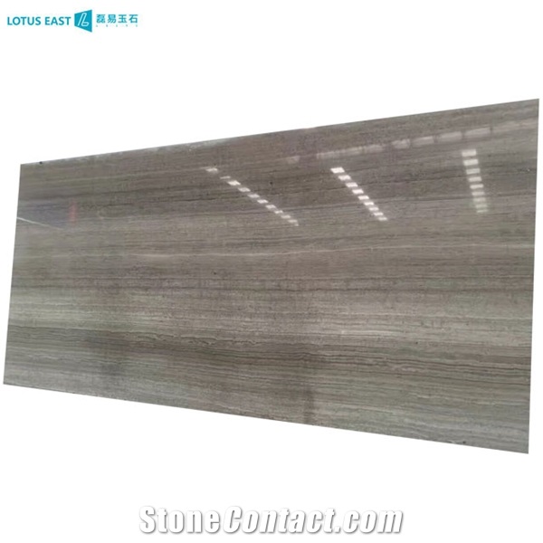 China Grey Oak Grey Wood Grain Marble Slabs