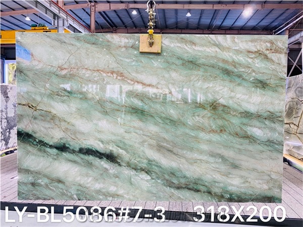High Quality Polished Gaya Green Quartzite