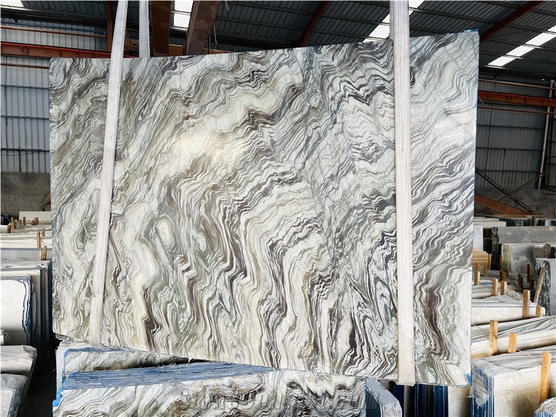 High Quality Polished Grace Green Marble For Countertop