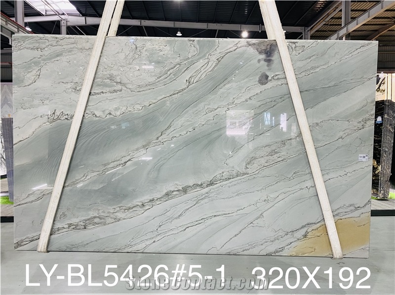 High Quality Polished Infinity White Quartzite For Table Top