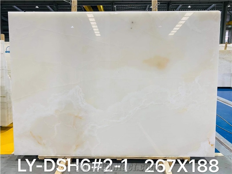 High Quality Polished Snow White Onyx For Wall Background