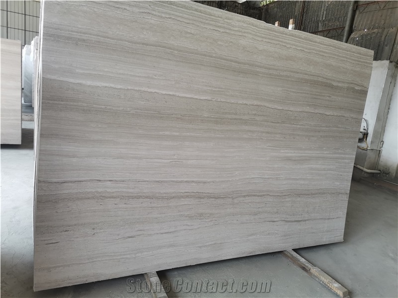 High Quality Polished White Wooden Marble Slabs