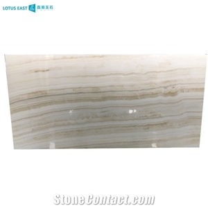 Luxury Vein Cut Ivory White Vanilla Onyx Slabs