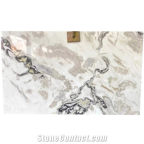 Transparent Dover White Marble Caribbean Island Slabs from China ...