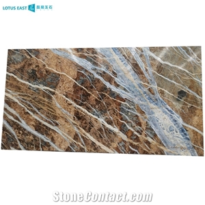 Turkey Natural Brown Blue Jeans Marble With Blue Veins